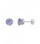 Sterling Silver Purple Zirconia Earrings