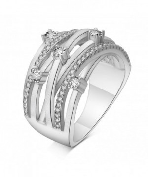 Adan Banfi Rhodium Plated Solitaire Statement