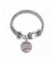 Inspired Silver Baseball Lobster Bracelet