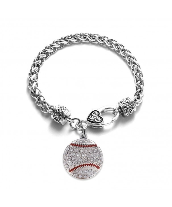 Inspired Silver Baseball Lobster Bracelet