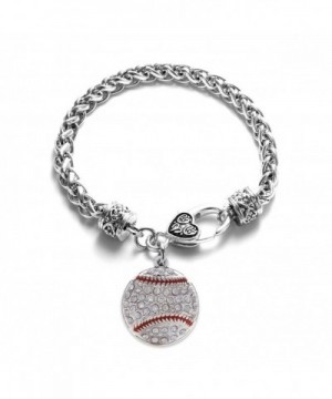 Inspired Silver Baseball Lobster Bracelet