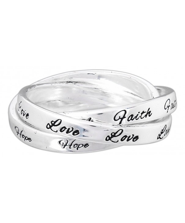 Dicksons Silver Plated Triple Band Faith