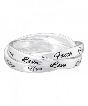 Dicksons Silver Plated Triple Band Faith