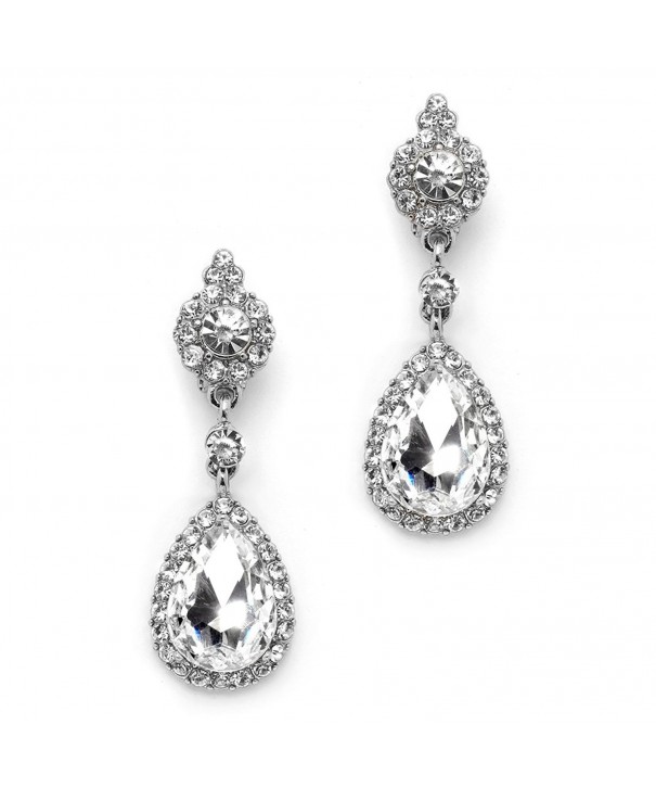 Mariell Teardrop Chandelier Earrings Bridesmaids