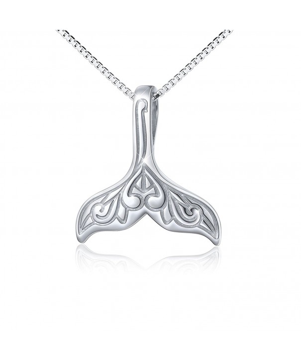 Sterling Dolphin Mermaid Pendant Necklace