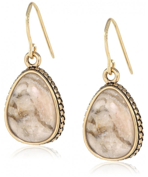 Barse Feldspar Jasper Teardrop Earrings