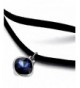 Ladies Black Choker Necklace Crystal