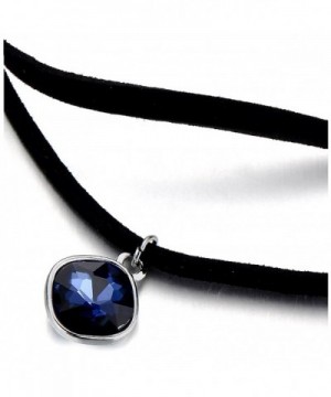 Ladies Black Choker Necklace Crystal