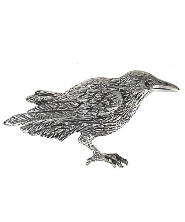Sterling Silver Crow Raven Brooch