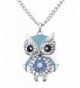 Light Enamel Rhinestone Silver Necklace