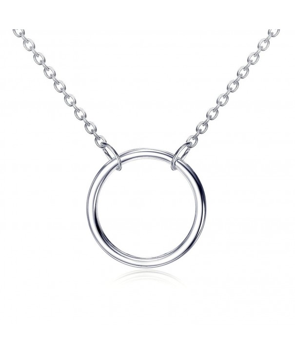 Sterling Silver Necklace Rhodium Flashed