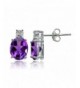 Sterling Silver African Amethyst Earrings