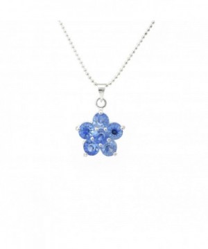 Silver Plated Necklace Flower Pendant