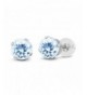 Round Topaz Gemstone Birthstone Earrings