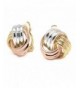 Sparkly Bride Earrings Tricolor Three tone