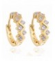 YAZILIND Plated Twisted Zirconia Earrings