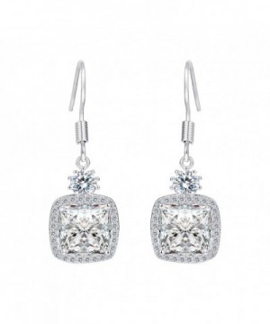 EleQueen Silver tone Zirconia Pierced Earrings