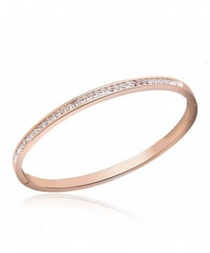 Diamond Bangle Bracelet Stainless Plated