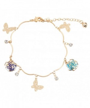 Rhinestone Butterfly Fashion Womens Bracelet