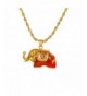 Culovity Yellow Elephant Pendant Necklace