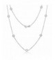 Sterling Bezel Set Faceted Station Necklace