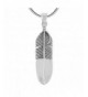 Turquoise Network Sterling Feather Necklace