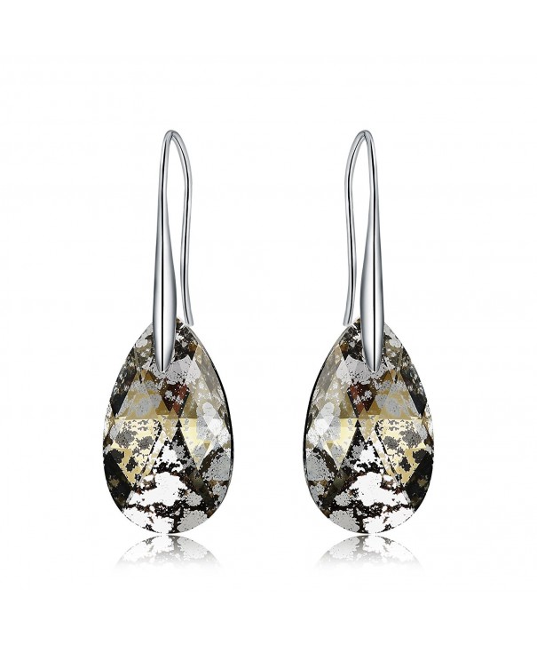 Mevecco Earrings Swarovski Jewelry Gold Patina