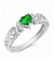 Sterling Gemstone Promise Engagement Filigree