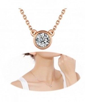 Necklace Rhinestone Pendants Solitaire Collarbone