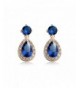 Teardrop Sapphire Swarovski Elements Earrings