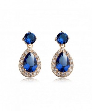 Teardrop Sapphire Swarovski Elements Earrings