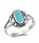 Filigree Simulated Turquoise Silver RNG17528 7