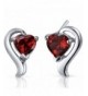 Garnet Earrings Sterling Silver Carats