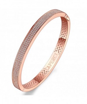 Caperci Zirconia Plated Bangle Bracelet