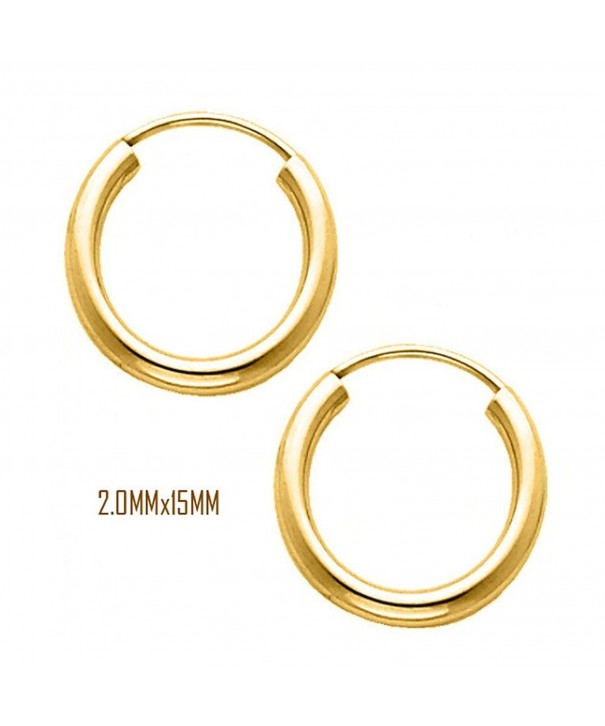 Yellow Diameter Endless Earrings Thickness