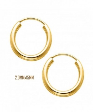 Yellow Diameter Endless Earrings Thickness