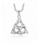 Kalapure Sterling Oxidized Triquetra Necklaces