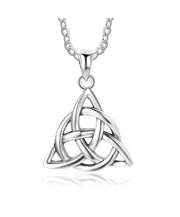 Kalapure Sterling Oxidized Triquetra Necklaces