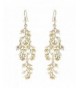 BriLove Wedding Chandelier Earrings Gold Tone
