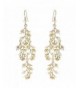 BriLove Wedding Chandelier Earrings Gold Tone