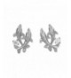 Rhodium Sterling Silver Dolphin Earrings
