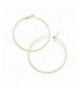 Gold Plated Hoop Textured Earrings