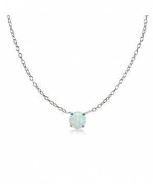 Sterling Silver Dainty Simulated Necklace