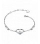 Sterling Infinity Zirconia Adjustable Bracelet