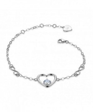 Sterling Infinity Zirconia Adjustable Bracelet