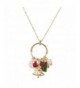 Lux Accessories Goldtone Christmas Necklace