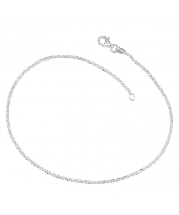 Sterling Silver 1 6mm Sparkle Anklet