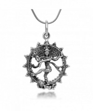 Sterling Nataraja Destruction Pendant Necklace