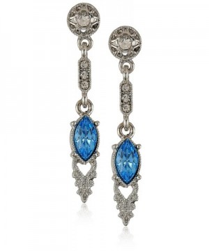 Downton Abbey Silver Tone Aquamarine Earrings