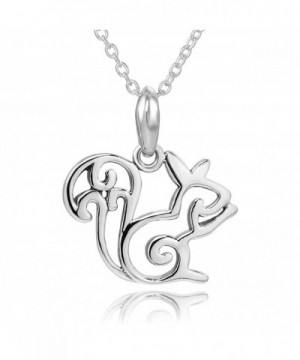 Sterling Silver Squirrel Pendent Necklace